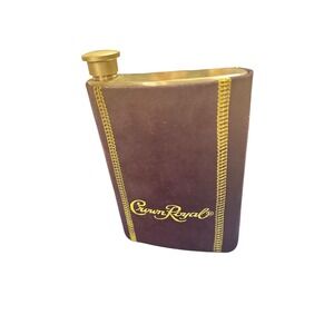 Crown Royal Purple Suede‎ Flask Gold Trim Whiskey Liquor Pocket